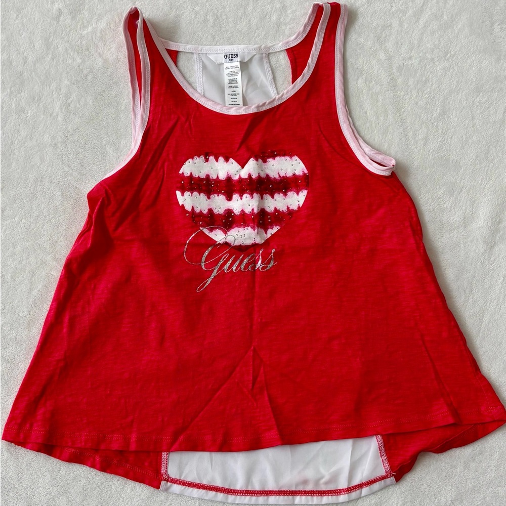 Guess Kids Red Heart Tank Top